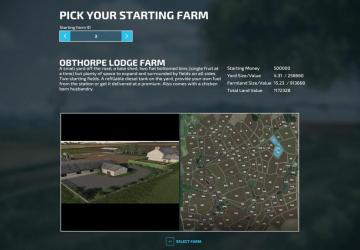 Pick Your Starting Farm version 1.0.0.0 for Farming Simulator 2022
