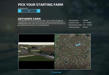 Pick Your Starting Farm version 1.0.0.0 for Farming Simulator 2022