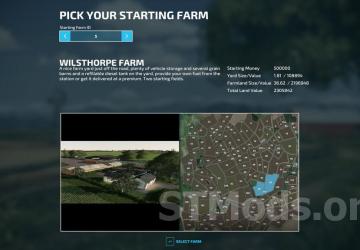 Pick Your Starting Farm version 1.0.0.1 for Farming Simulator 2022