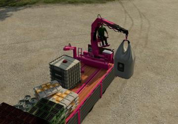 Platform Trailer With Crane version 1.0.0.0 for Farming Simulator 2022