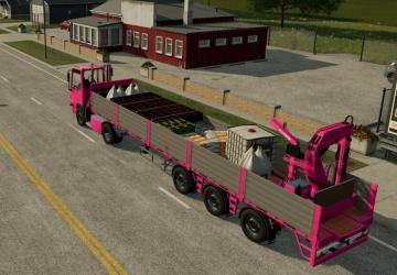 Platform Trailer With Crane version 1.0.0.0 for Farming Simulator 2022