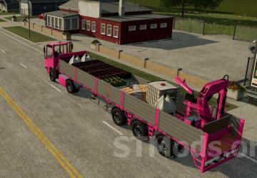 Platform Trailer With Crane version 1.0.0.1 for Farming Simulator 2022