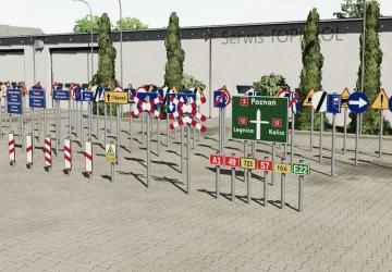 Polish Road Signs (Prefab*) version 1.0.0.0 for Farming Simulator 2022