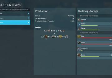 Precious Metals and Gem Production version Beta for Farming Simulator 2022