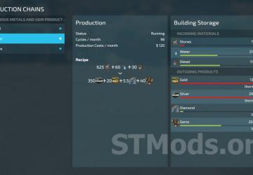 Precious Metals and Gem Production version 1.0.0.0 for Farming Simulator 2022