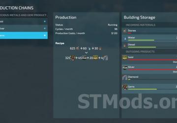 Precious Metals and Gem Production version 1.2.0.1 for Farming Simulator 2022