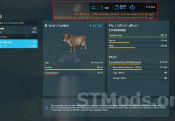 Realistic Animal Losses version 1.0.1 for Farming Simulator 2022