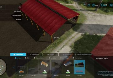 Red Metal Shed version 1.0 for Farming Simulator 2022