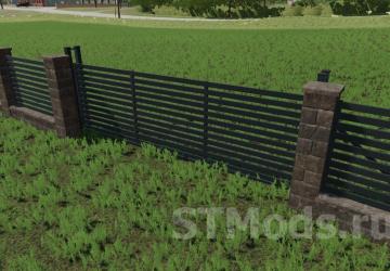 Rustic Brick And Metal Fence version 1.0.0.0 for Farming Simulator 2022