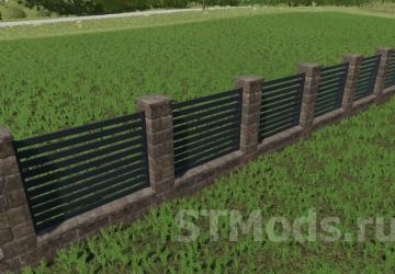 Rustic Brick And Metal Fence version 1.0.0.0 for Farming Simulator 2022
