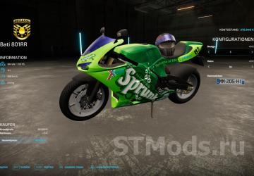 Sports bike Pegassi Bati 801RR version 1.0.0.0 for Farming Simulator 2022 (v1.2.0.2)