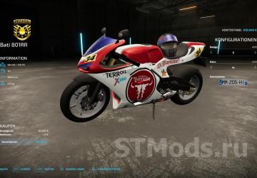 Sports bike Pegassi Bati 801RR version 1.0.0.0 for Farming Simulator 2022 (v1.2.0.2)