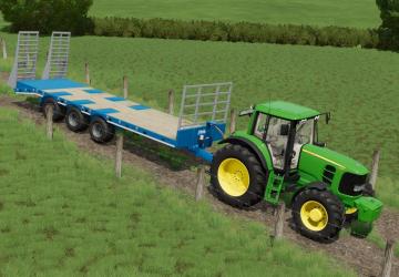 Stewart Low Loader Bale Trailer Flatbed version 1.0.0.0 for Farming Simulator 2022