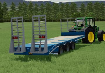 Stewart Low Loader Bale Trailer Flatbed version 1.0.0.0 for Farming Simulator 2022