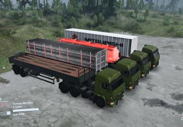 KAMAZ 6460 + Trailers version 1 for Spintires: MudRunner (v07.08.19)