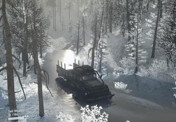 Dark Forest Snow Map version 1.0 for Spintires: MudRunner (v14.08.19)