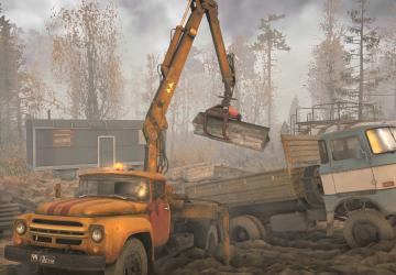 Kraz 257, EO 3323, Crane Retexture version 1.0 for Spintires: MudRunner (vAll)