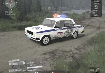 Lada VAZ 2105 Politsiya DPS version 12.12,21. for Spintires: MudRunner (v25.02.21)