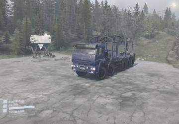 Fox and Wolf KamAZ 44108 and KamAZ 7330 (Logging Trucks Pack) v1.0 for Spintires: MudRunner (v07.08.19)