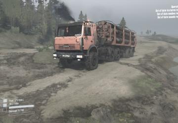 Fox and Wolf KamAZ 44108 and KamAZ 7330 (Logging Trucks Pack) v1.0 for Spintires: MudRunner (v07.08.19)