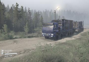 Fox and Wolf KamAZ 44108 and KamAZ 7330 (Logging Trucks Pack) v1.0 for Spintires: MudRunner (v07.08.19)