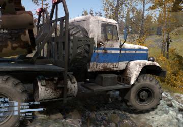 KrAZ 255 Texture White Blue version 1.0 for Spintires: MudRunner (v07.08.19)