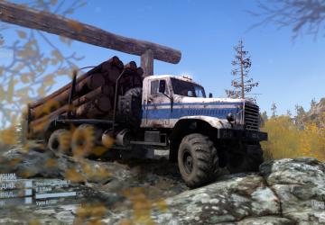 KrAZ 255 Texture White Blue version 1.0 for Spintires: MudRunner (v07.08.19)
