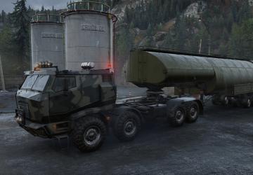5000L Heavy fuel tanker semi-trailer version 3 for SnowRunner