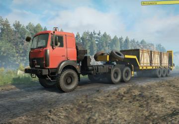 Pack of trailers and semi-trailers from yansors v4.1.2 for SnowRunner (v14.2)