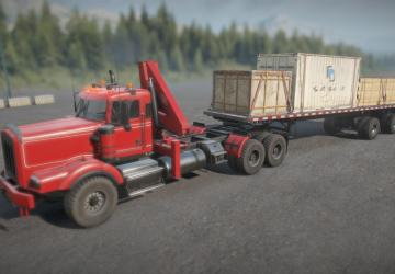 TWM Red-Diamond 98-Series Knuckle Boom Crane Pack v1.1 for SnowRunner (v33.0)