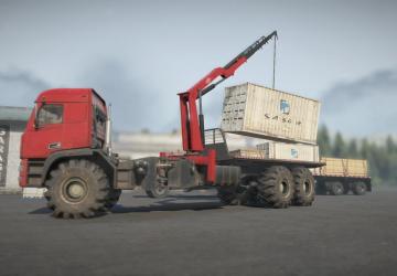 TWM Red-Diamond 98-Series Knuckle Boom Crane Pack v1.1 for SnowRunner (v33.0)