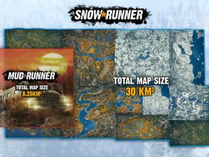 SnowRunner and MudRunner Map Size Comparison