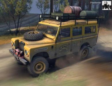 Land Rover Series III + Mini Log Trailer version 2.0 for SpinTires (v2014)