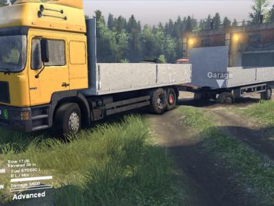 MAN F2000 19414 Tandem and trailers version 1.0 for SpinTires (v2014)