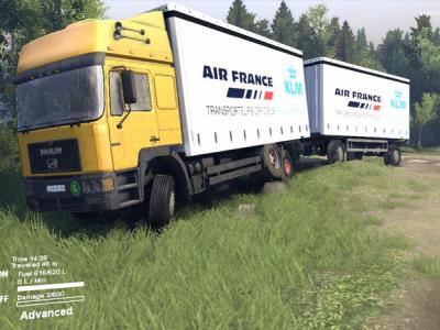 MAN F2000 19414 Tandem and trailers version 1.0 for SpinTires (v2014)