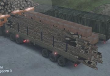 Kamaz platforms and trailers, semi-trailers v1 for SpinTires (v03.03.16)