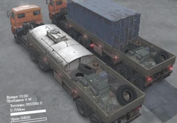 Kamaz platforms and trailers, semi-trailers v2 for SpinTires (v03.03.16)