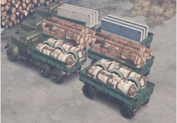 Platforms and trailers, semi-trailers Zil v1.1 for SpinTires (v03.03.16)
