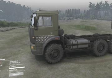 KamAZ-6520/6522 Green Texture with Empty Plate v1 for SpinTires (v03.03.16)